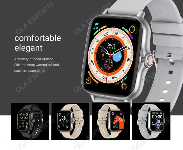 Planet Gates Black 2024 Smart Watch For Men Women Gift Full Touch Screen Sports Fitness Watches Bluetooth Calls Digital Smartwatch Wristwatch Men's