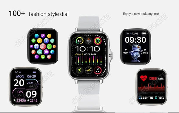 Planet Gates Black 2024 Smart Watch For Men Women Gift Full Touch Screen Sports Fitness Watches Bluetooth Calls Digital Smartwatch Wristwatch Men's