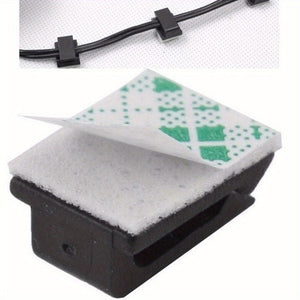 Planet Gates Black-20pcs 20pcs Self-adhesive Car Fixed Clip Car GPS Data Cable Light Cord Decorative Wire Fixing Organizer Wire Management Harness Clamp