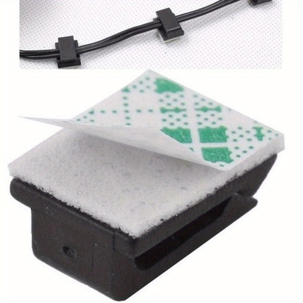 Planet Gates Black-20pcs 20pcs Self-adhesive Car Fixed Clip Car GPS Data Cable Light Cord Decorative Wire Fixing Organizer Wire Management Harness Clamp