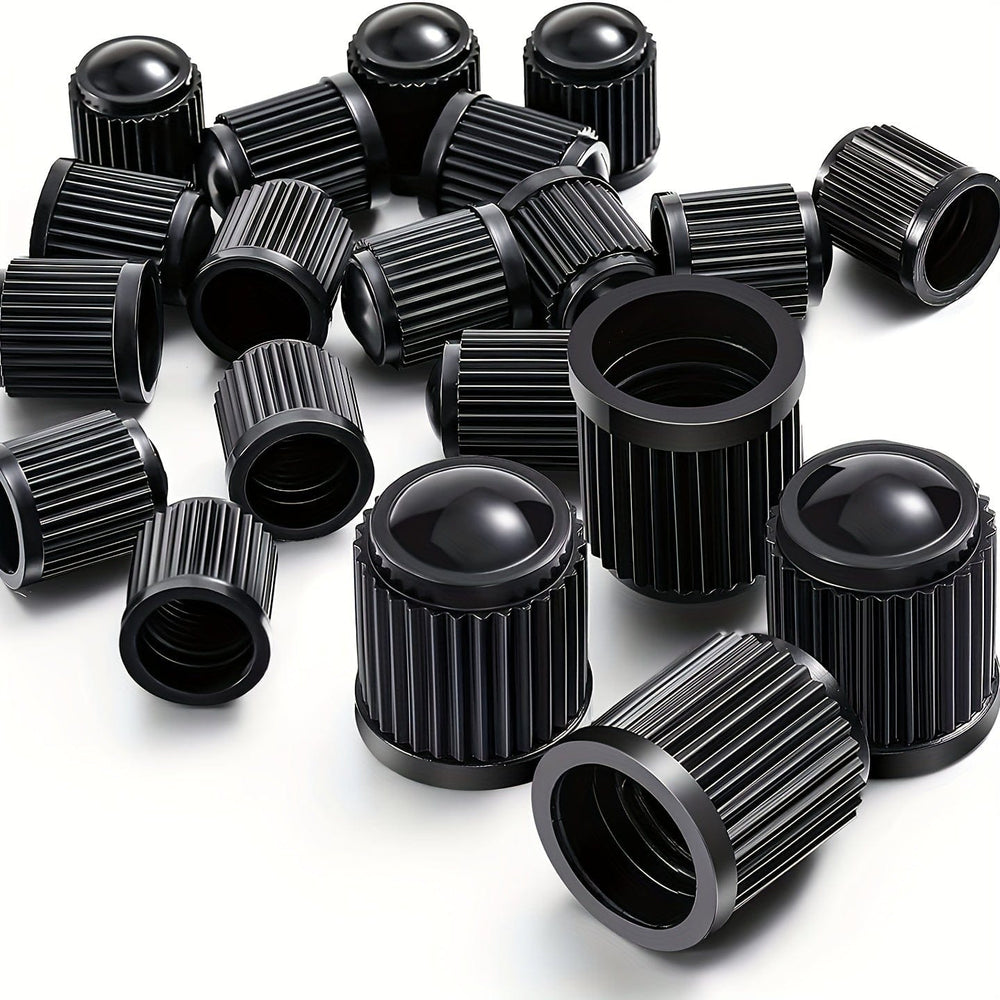 Planet Gates Black / 20pcs 20pcs Tire Stem Valve Caps All Black, Universal Stem Covers For Cars, SUVs, Bike And Bicycle, Trucks, Motorcycles, Airtight Seal Heavy Duty