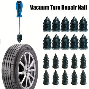 Planet Gates Black / 20pcs 20pcs Vacuum Tyre Repair Set Nail Kits For Wheels Car Motorcycle Scooter Rubber Tubeless Tire Repair Tool Glue Free Repair Tire Nail