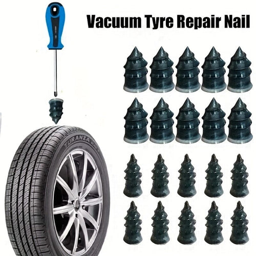 Planet Gates Black / 20pcs 20pcs Vacuum Tyre Repair Set Nail Kits For Wheels Car Motorcycle Scooter Rubber Tubeless Tire Repair Tool Glue Free Repair Tire Nail
