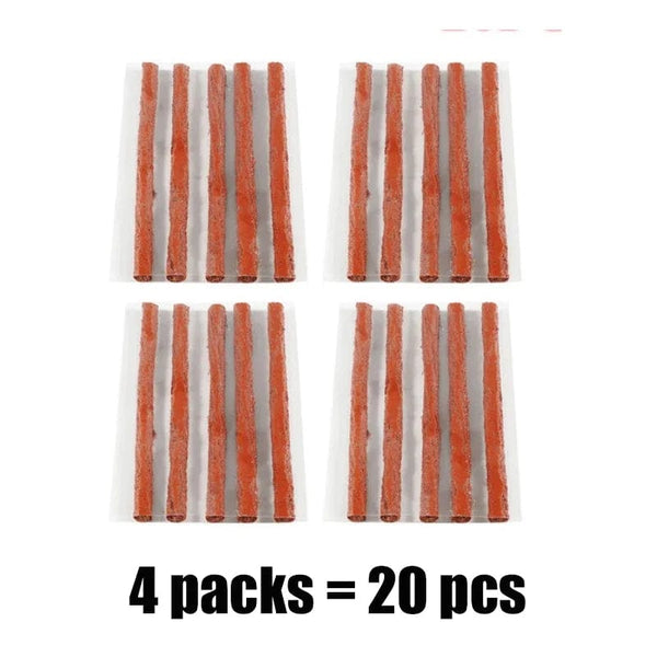 Planet Gates Black 20PCS Tire Repair Strips Car Moto Tubeless Tire Tyre Puncture Plug Seal Repairing Rubber Strips Repairing Tool Accessories