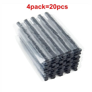 Planet Gates Black 20PCS Tire Repair Strips Car Moto Tubeless Tire Tyre Puncture Plug Seal Repairing Rubber Strips Repairing Tool Accessories