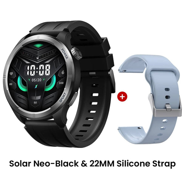 Planet Gates Black-22MM Blue / CHINA HAYLOU Solar Neo Smart Watch 1.53'' HD Display Bluetooth Call 24H Health Monitoring Smartwatchs Men Women Smart Sport Watchs