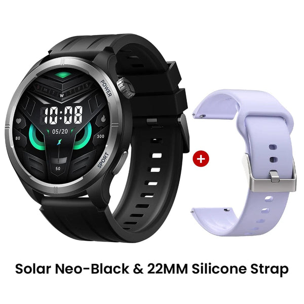 Planet Gates Black-22MM Purple / uzbekistan HAYLOU Solar Neo Smart Watch 1.53'' HD Display Bluetooth Call 24H Health Monitoring Smartwatchs Men Women Smart Sport Watchs