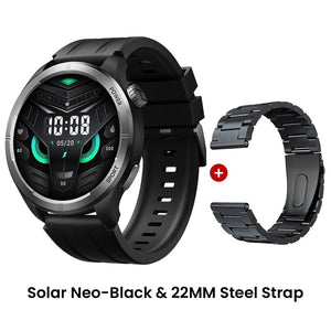 Planet Gates Black-22MM Steel / uzbekistan HAYLOU Solar Neo Smart Watch 1.53'' HD Display Bluetooth Call 24H Health Monitoring Smartwatchs Men Women Smart Sport Watchs