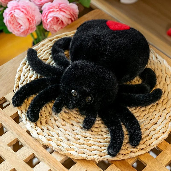 Planet Gates black / 25cm Simulation Black Spider Jumping Spider Doll Crawling Pet Doll Plush Cute Reptile Plush Toy Super Cute Doll