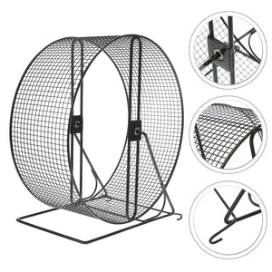 Planet Gates Black / 26X15X28.5CM Hamster Wheelexercise Running Silent Gerbil Large Roller Small Rat Metal Dwarf Hedgehog Chinchilla Quiet Runner -Random grids
