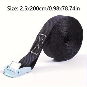 Planet Gates Black 2M 1M/2M/3M/4M/5M Black Buckle Tie-Down Belt Cargo Straps For Car Motorcycle Bike With Metal Buckle Tow Rope Strong Ratchet Belt 1pc