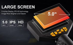 Planet Gates black / 2m 3.9mm/5.5mm/8.5mm Articulating Borescope 2 Way 420 Degree Steering Industrial Endoscope 5"  IPSScreen Waterproof Video Camera Fo