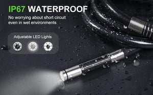 Planet Gates black / 2m 3.9mm/5.5mm/8.5mm Articulating Borescope 2 Way 420 Degree Steering Industrial Endoscope 5"  IPSScreen Waterproof Video Camera Fo