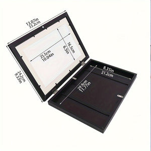 Planet Gates Black 2pcs 2pcs/set Art Frames, A4 Front Open Picture Frames, Wooden Wall-mounted Frames, Modern Home Transparent Frames, Flip Wooden Magnetic Frames, For Storing And Displaying Artworks, Graffiti, Awards, And Certificates,