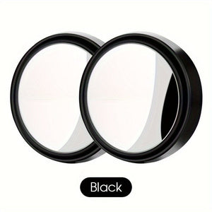 Planet Gates Black / 2pcs 2pcs Small Round Mirror High-definition Glass Car-mounted Adjustable 360-degree Rotation Rear View Car Reversing Auxiliary Blind Spot Mirror