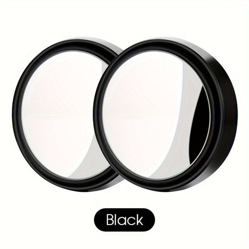 Planet Gates Black / 2pcs 2pcs Small Round Mirror High-definition Glass Car-mounted Adjustable 360-degree Rotation Rear View Car Reversing Auxiliary Blind Spot Mirror