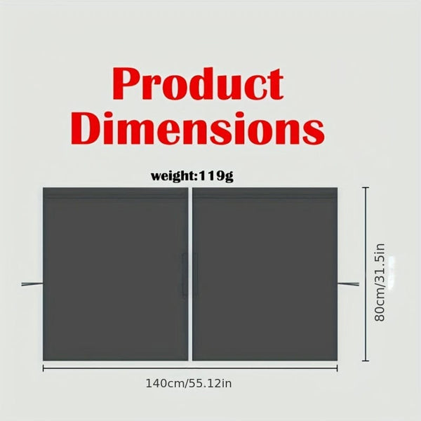 Planet Gates Black 2PCS 2pcs Sun Shade Privacy Curtain Set - Keep Your Taxi Car Isolated & Protected!