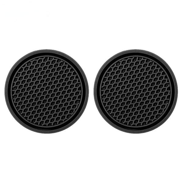Planet Gates Black 2pcs Car Water Cup Base, Car Water Cup Non-slip Mat, Water Cup Base, Car Interior Decoration Non-slip Mat