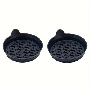 Planet Gates Black 2pcs/set Car Coaster, For Cup Holder, Silicone Universal Car Coaster, 6 Colors Available