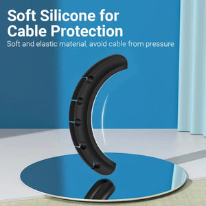 Planet Gates Black 3 hole NNBILI Cable Holder Clips Cable Organizer Silicone USB Cable Winder Management Clips Self Adhesive for Mouse Keyboard Headset