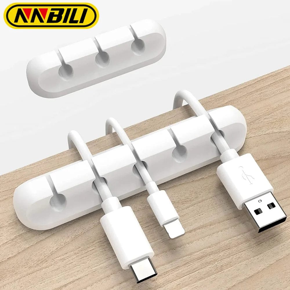 Planet Gates Black 3 hole NNBILI Cable Holder Clips Cable Organizer Silicone USB Cable Winder Management Clips Self Adhesive for Mouse Keyboard Headset