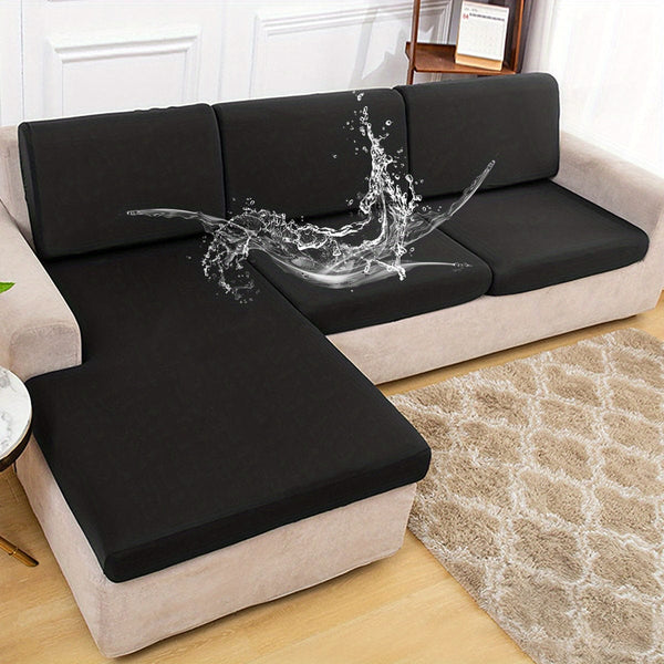 Planet Gates Black / 3 Seater 1pc Stretch Waterproof Fabric Sofa Slipcover Bedroom Sofa Cover Furniture Protector For Office Living Room Home Decor