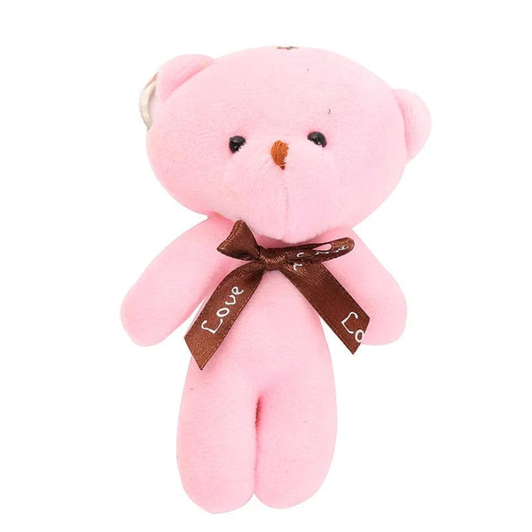 Planet Gates black / 31cm-50cm 10pcs/pack 12cm Mini Bow Tie Teddy Bear Pendant Plush Toy Colorful Teddy Plush Keychain