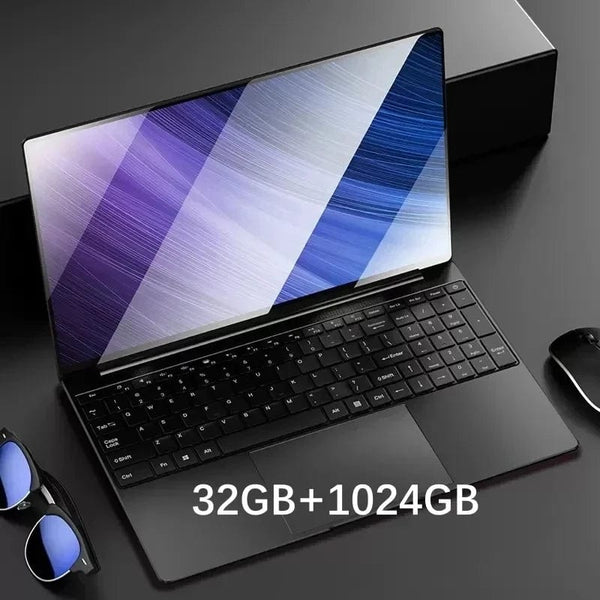 Planet Gates Black 32GB Ram 1TB ROM New N5095 Laptop 32GB RAM 2048GB SSD Intel Windows 11 Pro Office pc gaming portabl Notebook Computer Fingerprint Unlock Keyboard