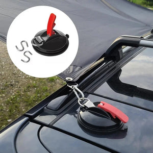 Planet Gates black-3pcs 1/2/4pcs Outdoor Car Mount Luggage Tarps Tents with Securing Hook Universal for Car Truck Suction Cup Anchor Heavy Duty Tie Down