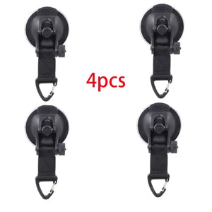 Planet Gates black-3pcs 1/2/4pcs Outdoor Car Mount Luggage Tarps Tents with Securing Hook Universal for Car Truck Suction Cup Anchor Heavy Duty Tie Down