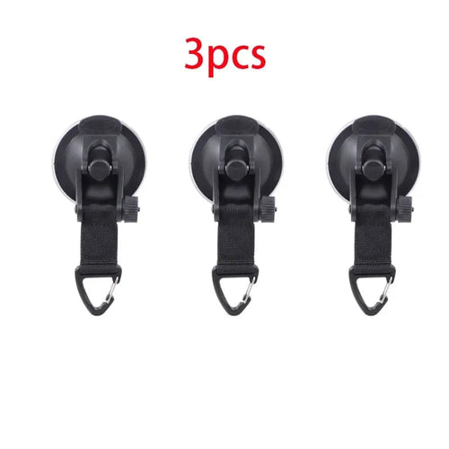 Planet Gates black-3pcs 1/2/4pcs Outdoor Car Mount Luggage Tarps Tents with Securing Hook Universal for Car Truck Suction Cup Anchor Heavy Duty Tie Down