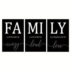 Planet Gates Black 3pcs, Frameless Family Quote Wall Poster, Wall Canvas, Canvas Painting, Home Decor 15.7*23.6in/40cm*60cm