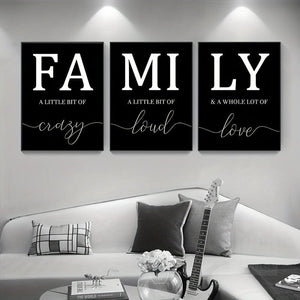 Planet Gates Black 3pcs, Frameless Family Quote Wall Poster, Wall Canvas, Canvas Painting, Home Decor 15.7*23.6in/40cm*60cm