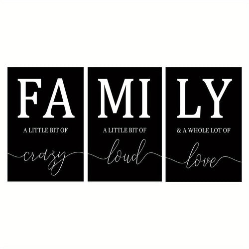 Planet Gates Black 3pcs, Frameless Family Quote Wall Poster, Wall Canvas, Canvas Painting, Home Decor 15.7*23.6in/40cm*60cm