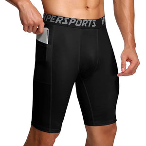 Planet Gates Black / 3XL Men Running Short  Quick Dry Leggings Mens Compression Tights Gym Fitness Sport Shorts Male Trunks