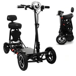 Planet Gates Black 40-45KM / CHINA Electric Scooter For Disabled Four Wheel Electric Scooters Dual Motor 250W Mobility Scooter Foldable For Elderly