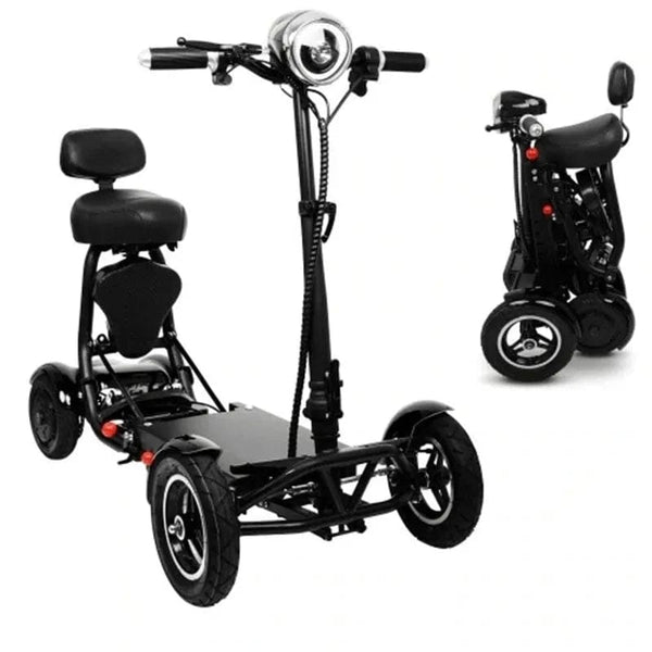 Planet Gates Black 40-45KM / CHINA Electric Scooter For Disabled Four Wheel Electric Scooters Dual Motor 250W Mobility Scooter Foldable For Elderly