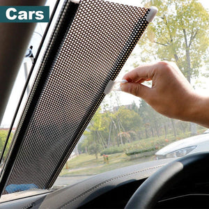 Planet Gates black / 40cm x 125cm Universal Roller Blinds Suction Cup Sunshade Blackout Curtain Car Bedroom Kitchen Office Window Sun-shading Curtains Nail-free