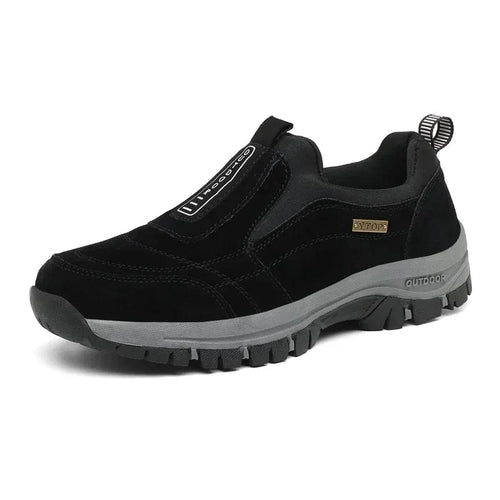 Planet Gates Black / 44 Outdoor Hiking Shoes Men Sneakers Winter Slip on Casual Men Shoes Breathable Suede Leather Shoe Anti-skid Walking Shoes Footwear