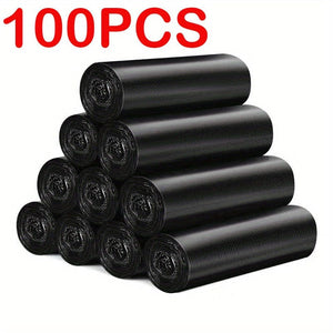 Planet Gates Black / 45.01x50.01cm 100pcs Black Trash Bags 5-7L Trash Bags - Portable, Simple Garbage Bags Suitable For Home, Bathroom And Kitchen, Office, Car