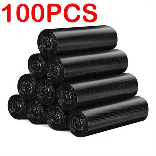Planet Gates Black / 45.01x50.01cm 100pcs Black Trash Bags 5-7L Trash Bags - Portable, Simple Garbage Bags Suitable For Home, Bathroom And Kitchen, Office, Car