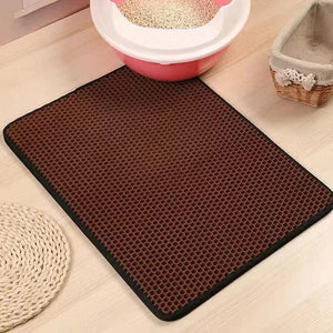 Planet Gates Black / 45X60CM Cat Litter Mat With Gift Double Layer Waterproof Pet Litter Box Mat Non-slip Sand Cat Pad Washable Bed Mat Clean Pad Products
