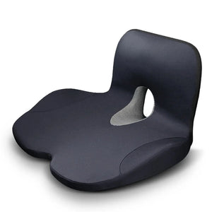 Planet Gates black / 47x34x27cm L-Shaped Integrated Office Chair Seat Cushion Memory Foam Seat Cushion Anti-Slip Bottom Pressure-Reducing Hip Waist Support