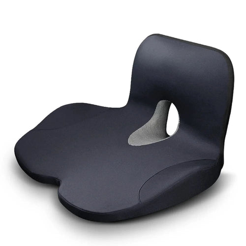 Planet Gates Black / 47x34x27cm Memory Foam Seat Cushion Waist Back Support Pillow Set Orthopedic Ergonomic Coccyx Relief Hip Lumbar Pad for Office Chair Car