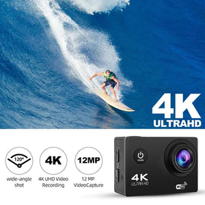 Planet Gates Black 4K Action Camera 1080P/30FPS WiFi 2.0" 170D Underwater Waterproof Helmet Video Recording Camera Sports Cameras Outdoor Mini Cam