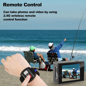 Planet Gates Black 4K Action Camera 1080P/30FPS WiFi 2.0" 170D Underwater Waterproof Helmet Video Recording Camera Sports Cameras Outdoor Mini Cam