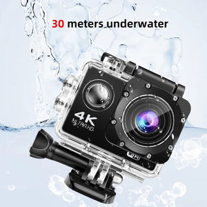 Planet Gates Black 4K Action Camera 1080P/30FPS WiFi 2.0" 170D Underwater Waterproof Helmet Video Recording Camera Sports Cameras Outdoor Mini Cam