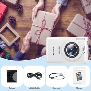 Planet Gates black 4K Digital Cameras for Photography 18X Digital Zoom Children Photo Cameras 64MP Auto Focus Vlogging Video Camera for YouTube