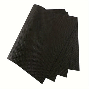 Planet Gates Black / 4pcs 4 Pcs Refrigerator Liners Mats, Washable Refrigerator Mats Liner, Waterproof Oilproof Fridge Liners For Shelves, Cover Pads For Freezer, Glass Shelf, Cupboard Cabinet Drawer