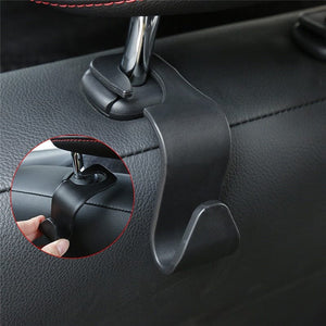 Planet Gates Black / 4pcs 4pcs Universal Car Seat Headrest Hooks For Storage, Universal Handbag, Purse, Coat Holder